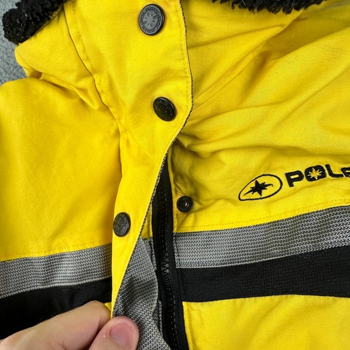 Pure Polaris Jacket Youth Medium Yellow Thermolite Snowmobile Coat Lined Ski - Picture 14 of 22