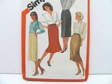 Simplicity 6234 Miss Size 8 Slim Fitted Skirt Sewing Pattern #109