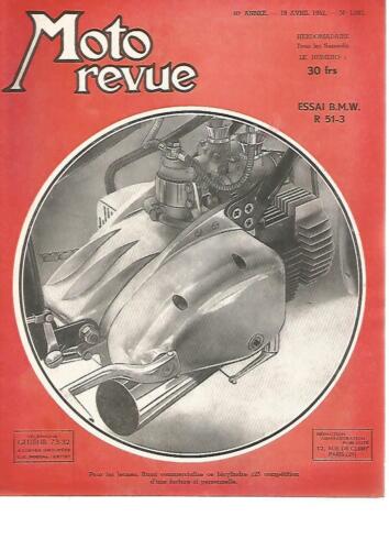 MOTO REVUE N°1.081 B.M.W R 51-3 / APPLI. TECH. VELOX / RECTIF. PISTONS / RECORDS - Picture 1 of 1