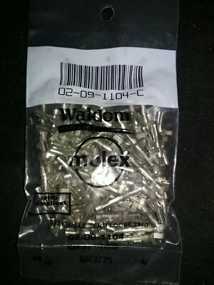 Molex 02-09-1104 connector pins female .093" 20-14 awg 100 pcs.