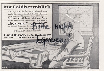 Rathenow, Advertising 1916, Emil Busch AG Optical Industrial Eyeglasses
