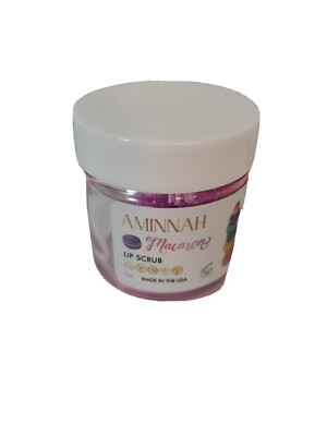 Aminnah Jar Pot Macaron Lip Scrub Shea Mango Butter Coconut Oil 1 Oz