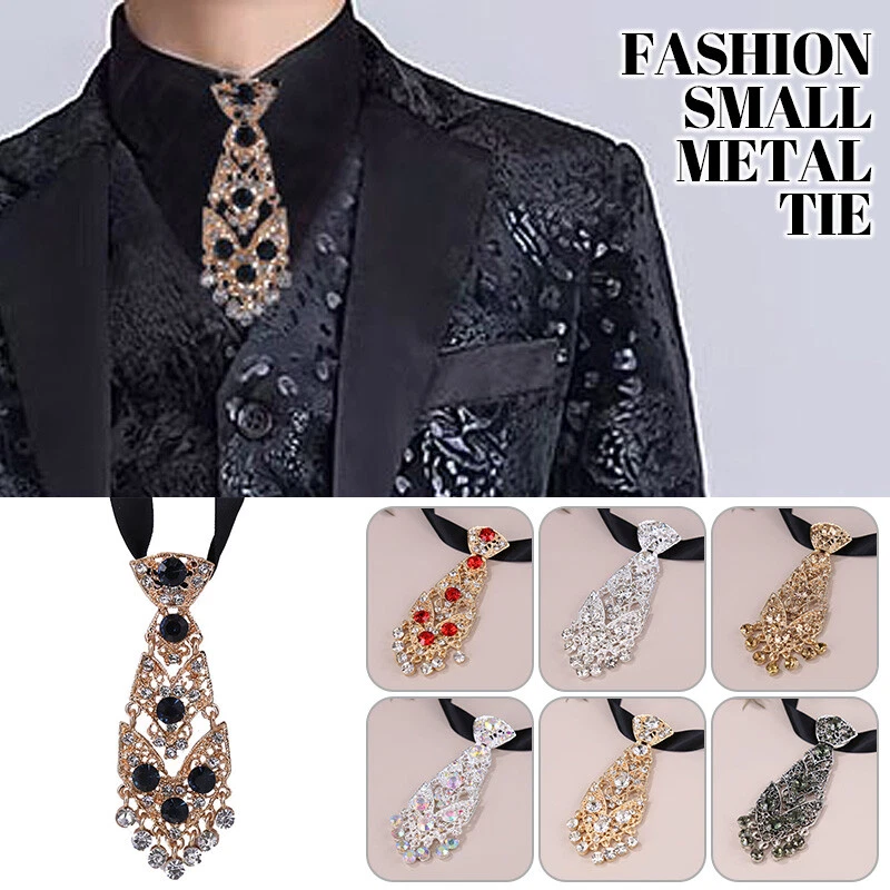 Shining White Rhinestones Pre-Tied Bowties Fashion for Wedding Party