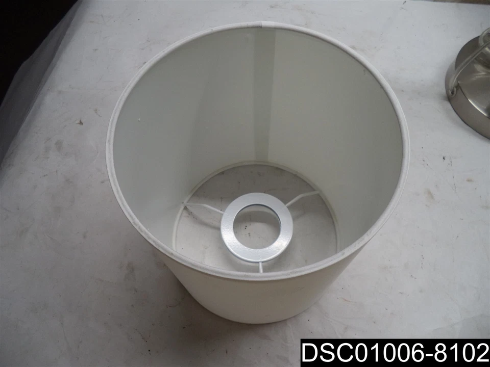 Настольная лампа Ledu Products льняной абажур тонкий линейный монтируемый на стол серебристый белый L9140 - Изображение 2 из 4