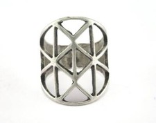 Adjustable Ring Antique Silver Plated brass 18mm 8US inner size 2750