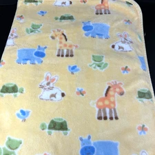 Target Circo Yellow Baby Blanket Bunny Turtle Giraffe Hippo Frog Birds Butterfly
