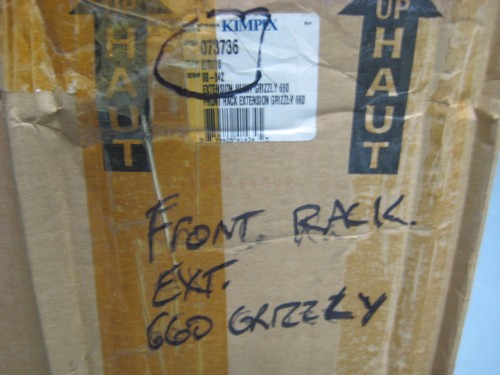 NOS Kimpex Front Rack Extension Grizzly 660 (BLK Wrinkle) 073736 - Bild 4 von 4