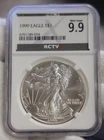 1999 US Silver Eagle $1 NGC X 9.9