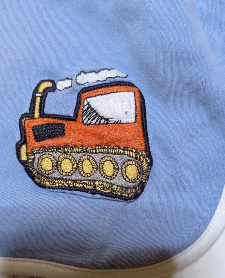 Gymboree Manta Bebé Talla Única Vintage Azul Construcción Camiones Bulldozer 2005 Foto 3 de 4