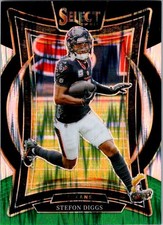 2024 Panini Select #94 Stefon Diggs Black & Green Prizm Shock