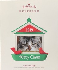 Hallmark Keepsake Kitty Klaus 2019 Cat Frame Ornament