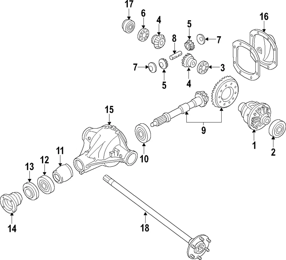 Nissan Xterra 2005-2015 genuino - Cubierta del eje 38350-EA100 Foto 2 de 2