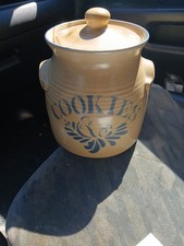 Vintage Pfaltzgraff Folk Art Cookie Jar No 540 9" Tall Sealed Lid - Birds