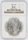 1887 Morgan Silver Dollar NGC MS64 S$1 Philadelphia Minted No Reserve