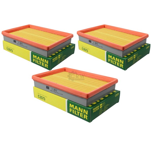 3X Original Mann-Filter Luftfilter C 2573 Air Filter-image