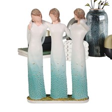 Abstract Funny Three Sister Friend Figurine Resin Friendship Memorial Decoration