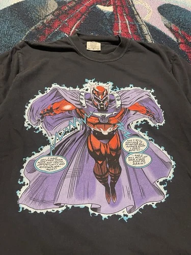 Vintage Style Magneto X-Men Mutant Marvel Shirt Men's M Black Comfort Colors Y2K