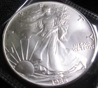 1st Year 1986 1 oz American .999 Silver Eagle Uncirculated Coin