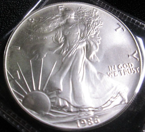 1st Year 1986 1 oz American .999 Silver Eagle Uncirculated Coin