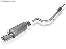  Edelstahl Sportauspuffanlage ab Kat Opel Corsa E 1.4 Turbo 100mm rund