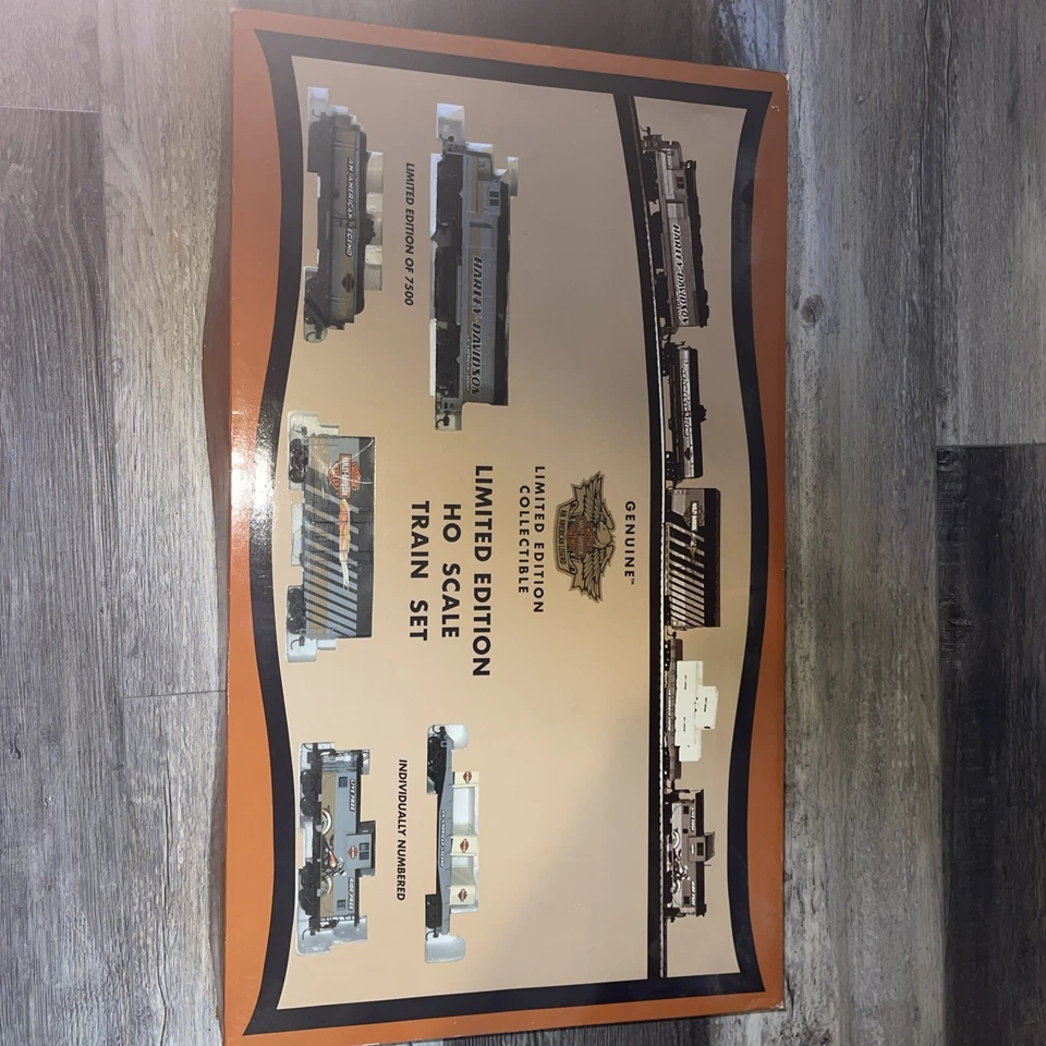 JUEGO TREN HARLEY-DAVIDSON EDICIÓN LIMITADA ESCALA HO SILVER EAGLE SOLO HECHO 7500 Foto 2 de 3