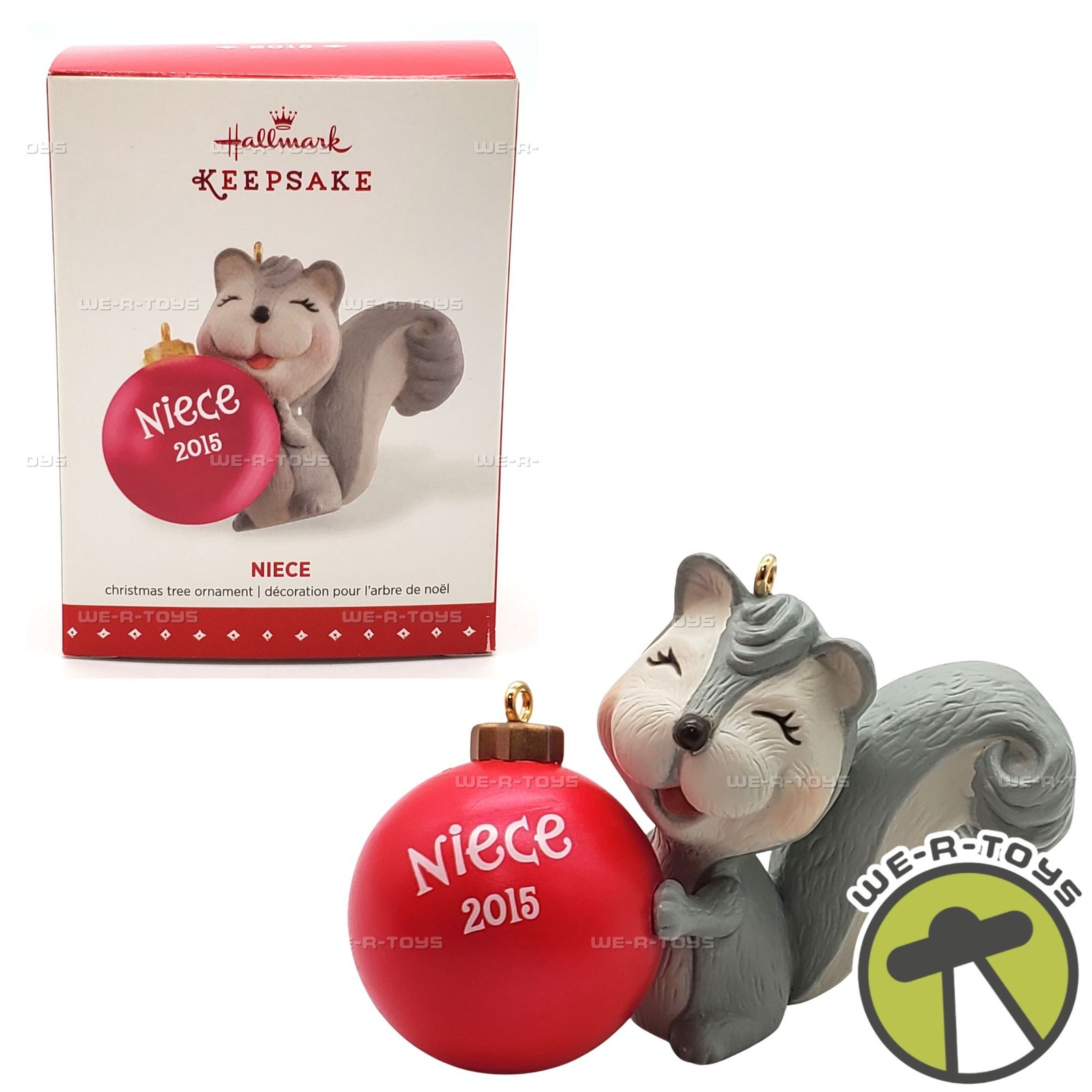 Hallmark Keepsakes Squirrel Niece 2015 Christmas Ornament NEW