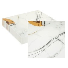20Pcs 11.8"x11.8" Marble Peel and Stick Backsplash Wall Tiles, White/Black/Gold