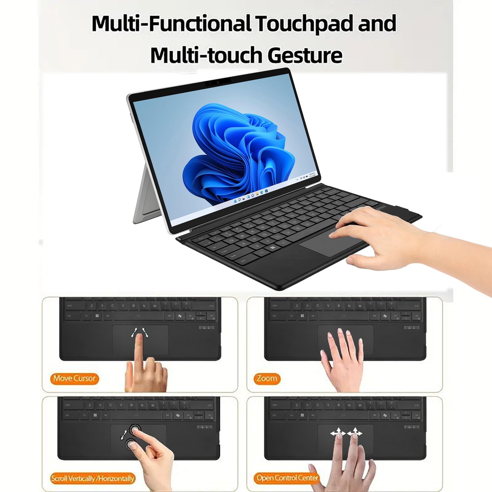 Surface Pro Case with Bluetooth Keyboard and Touc… - image 7