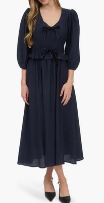NWOT  August Sky Three-Quarter Sleeve Maxi Dress Size M