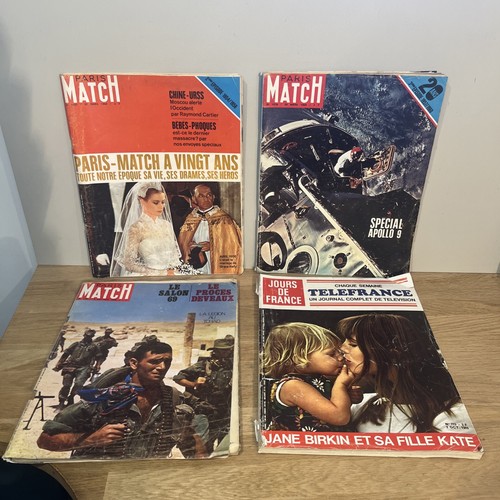 Lot 7 Revues Magazines Paris Match Jour De France Actualités 1954-60 1969 1970 - Picture 2 of 3