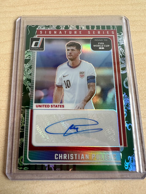Christian Pulisic /99 Auto Dragon Scale Donruss Panini Prizm Road to WC USA 2026