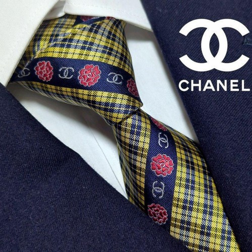 Chanel Chainlink Camellia Tie