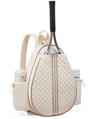 Tennis Bag, Quilted Tennis Sling Crossbody Backpack, Water Resistant Tennis R...