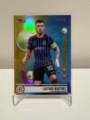 Lautaro Martinez - 2025-26 Topps Finest UEFA CC #13 Gold /50 Inter Milan