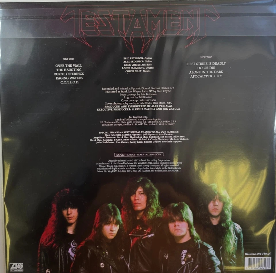 Testament The Legacy LP Album vinyl record 180g remastered 2021 reissue Thrash - Image 4 of 4