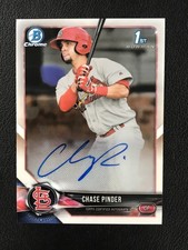 2018 Bowman Chrome #BCPA-CP Chase Pinder Prospects Autographs St. Louis