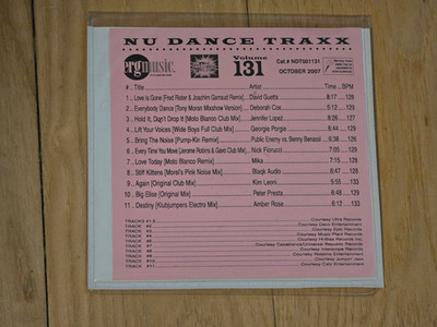 ERG Nu Dance Traxx CD, Volume 131 ~ MINT