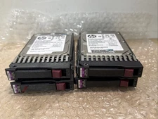 Lot Of 4 Hp 900 Gb 6G DP 10 K Sas HDD 