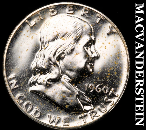 1960 Franklin Half Dollar- Splotchy Choice Proof Luster #i2067