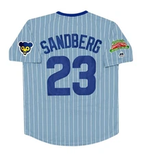 Ryne Sandberg Chicago Cubs 1970's Wrigley Blue Cooperstown Jersey Men’s Large