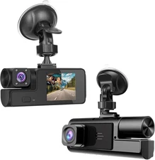 1080P Dual Dash Camera for Car Front and Inside Dashcam Security Black