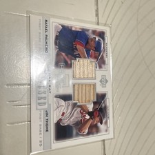 Rafael Palmeiro Jim Thome Dual Bat Relic Card pros and prospects
