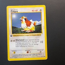 Pidgey 1st Edition 57/102 Base Set Shadowless WOTC Pokemon Card LP