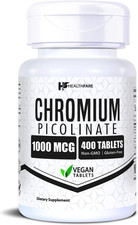 Chromium Picolinate 1000mcg 400 Vegan Tablets Sugar Metabolism Support 1000 mcg