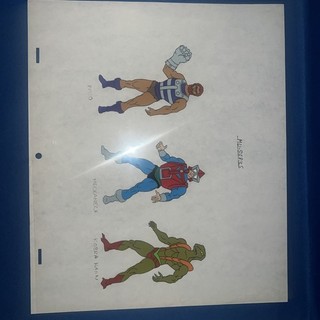 MU Series Fisto Meckaneck Kobra Kahn Filmation Association 12.5x10.5" Cel