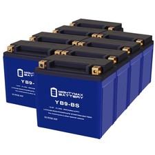 Mighty Max YB9-BS LiFePO4 12V 9AH Lithium Iron Phosphate Battery - Pack of 8