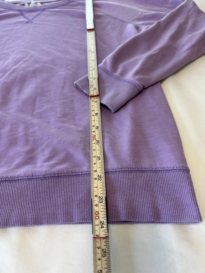 Antigua sudadera azul marino púrpura manga larga cuello redondo (0016) Foto 3 de 4