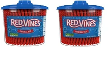 RED VINES Twists Original Red Licorice Bulk Candy Jar 5 lbs Free Shipping 2 Pack