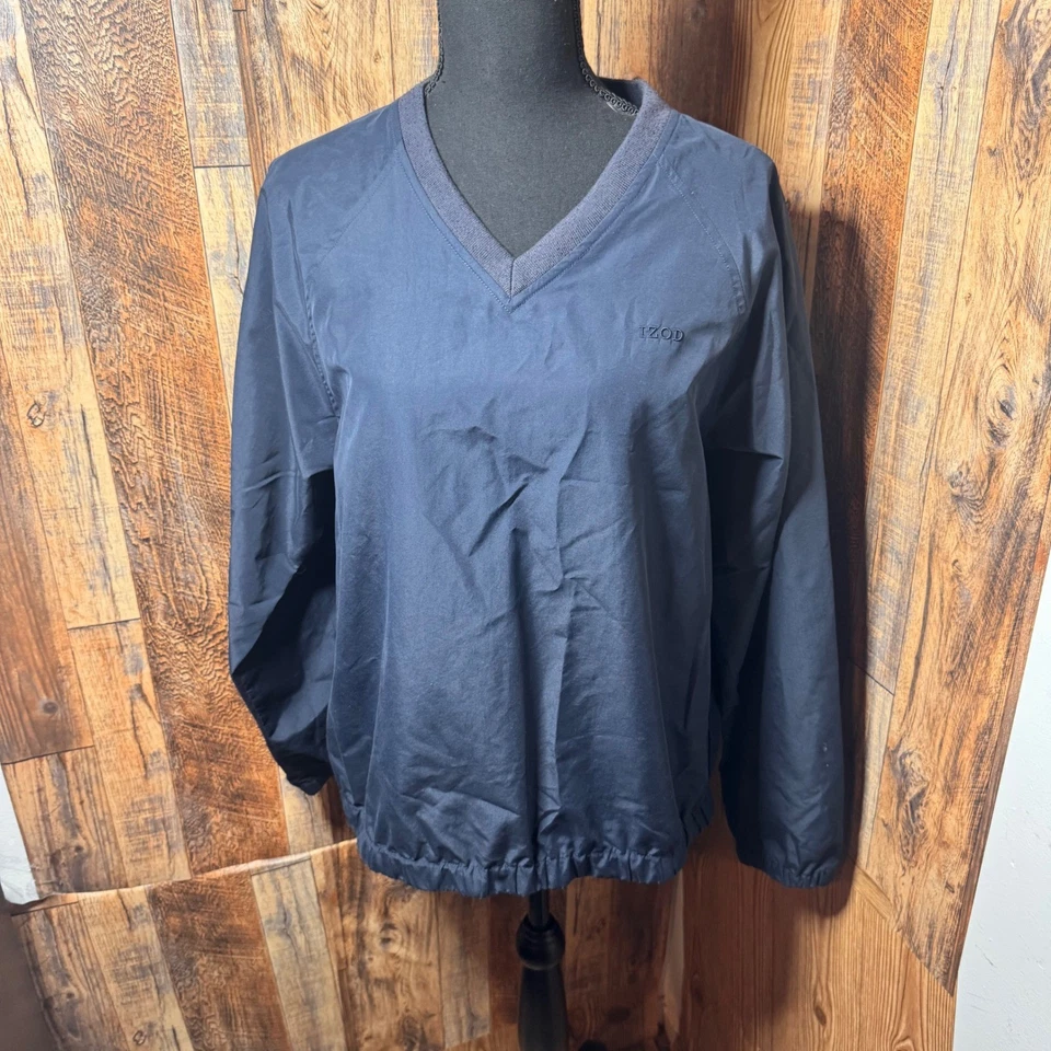 Conjunto de chaqueta y pantalones cortavientos suéter IZOD para damas - azul medio Foto 2 de 4