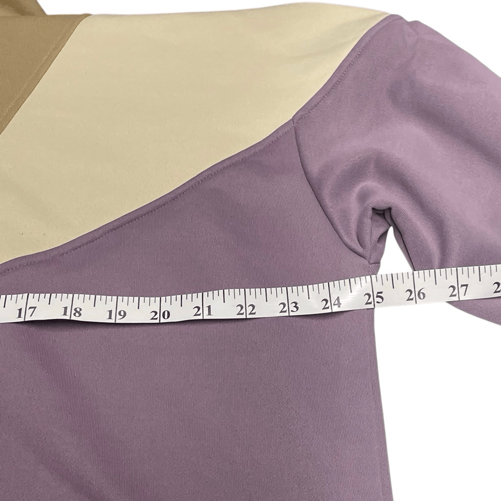 Color Patchwork 1/4 Zip Pullover Sweatshirt - image 4